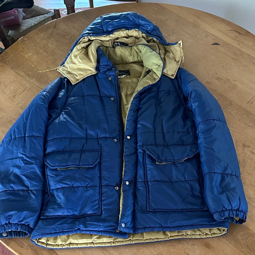 Men's Blue vintage puffer Jacket